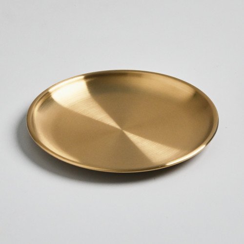 Korea Style 304 Stainless Steel Shallow Plate 14cm - Gold