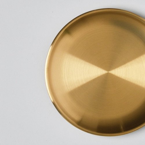 Korea Style 304 Stainless Steel Shallow Plate 14cm - Gold 2