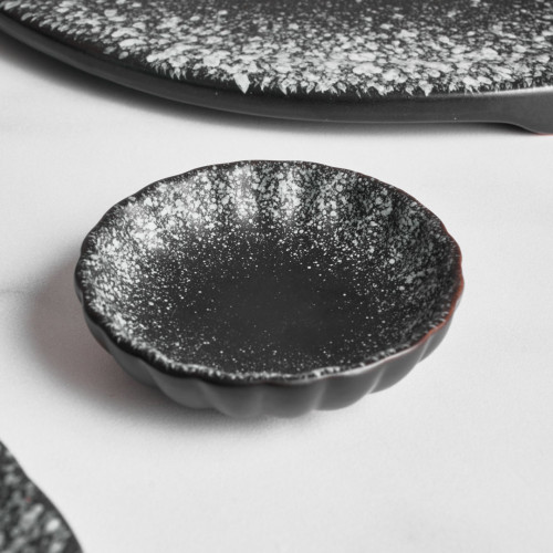 Black Kemuri Sauce Dish 7cm 2