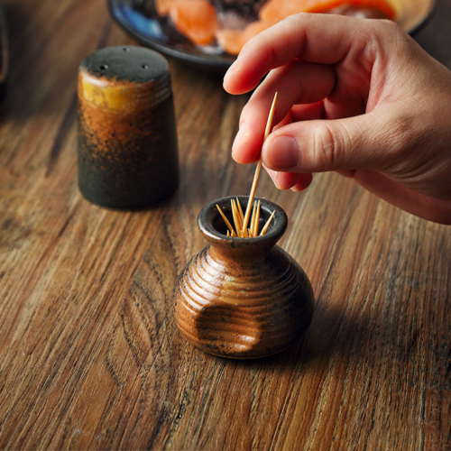 Dark Brown Fusion Toothpick Holder