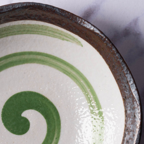 Himeji Green Sauce Dish 11cm 3