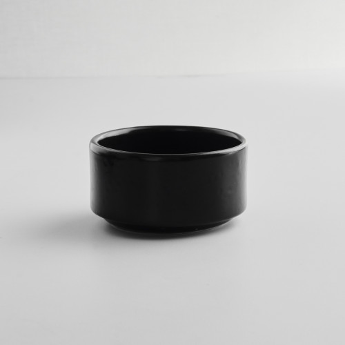 Black Embossed Sauce Dish 11cm 4