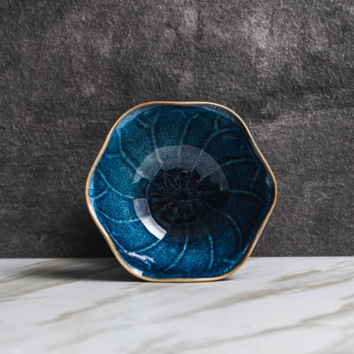 Blue Veins Tall Sauce Dish 4.5" 3