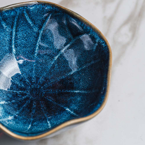Blue Veins Tall Sauce Dish 4.5" 5