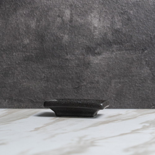 Vanity Black Sauce Dish Rectangular 9 x 6cm 2