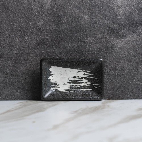 Vanity Black Sauce Dish Rectangular 9 x 6cm 4