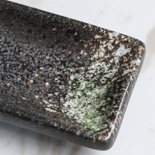 Jade Green Sauce Dish Rectangular 9 x 6cm 2