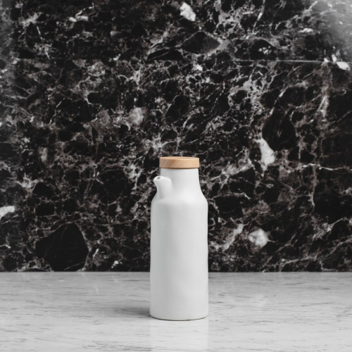 Ceramic Seasoning Pot White 400ml (F8)
