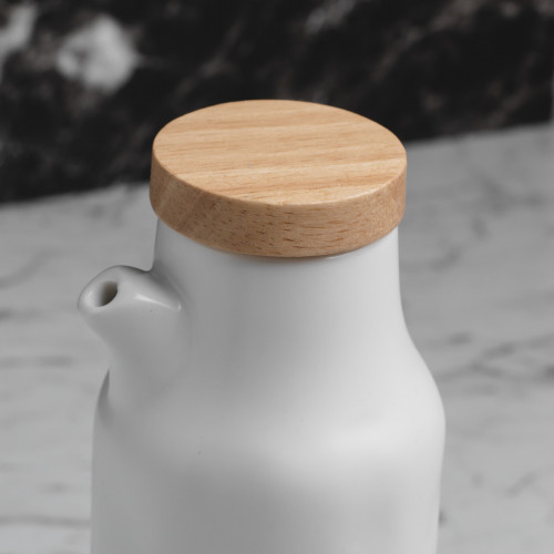 Ceramic Seasoning Pot White 400ml (F8) 2