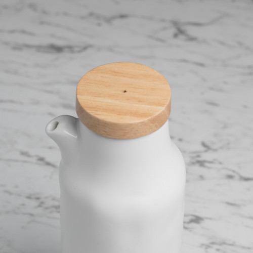Ceramic Seasoning Pot White 400ml (F8) 3