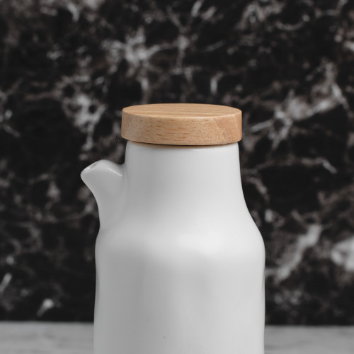 Ceramic Seasoning Pot White 400ml (F8) 4