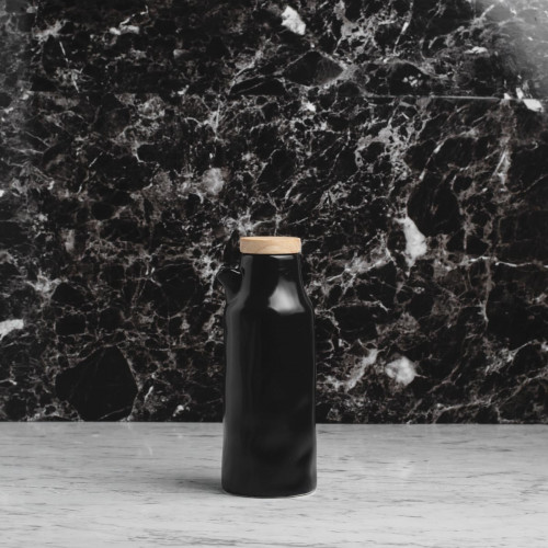 Ceramic Seasoning Pot Black 400ml (F7)