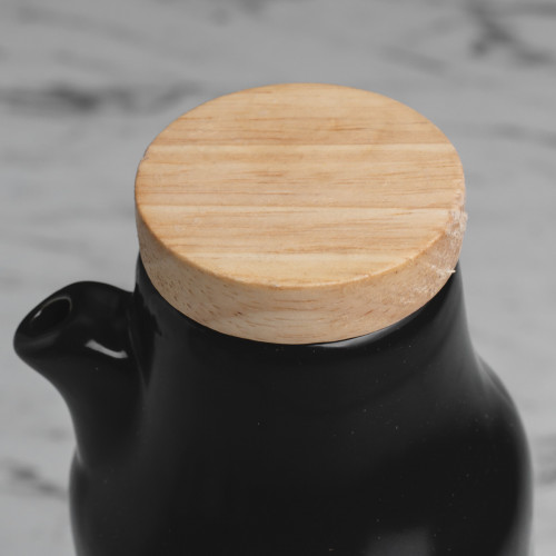 Ceramic Seasoning Pot Black 400ml (F7) 5
