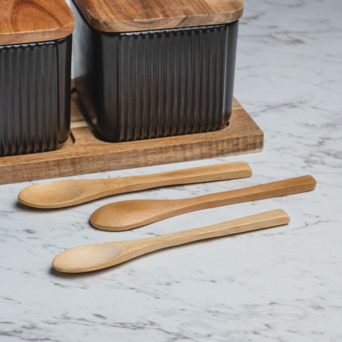 Minimalist Condiment Container Set Black 4