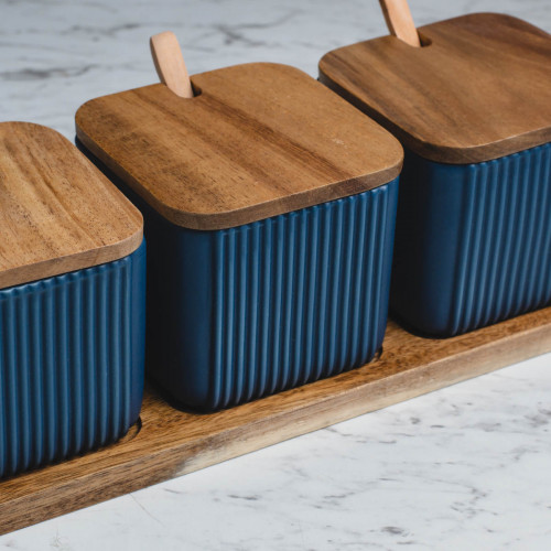 Minimalist Condiment Container Set Blue 2