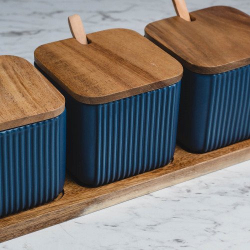Minimalist Condiment Container Set Blue 2