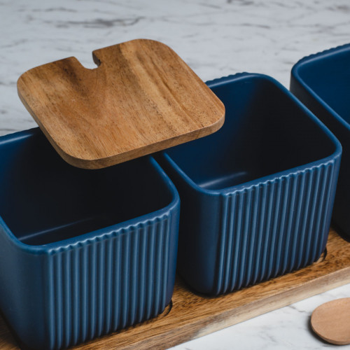 Minimalist Condiment Container Set Blue 5