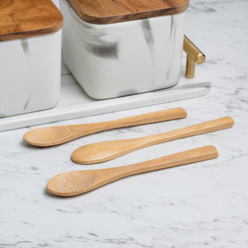 Marble Art Square Condiment Container Set 4