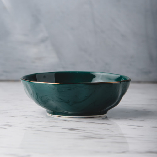 Sliver Tint Green Sauce Dish 4"