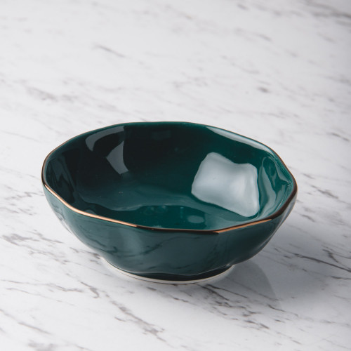 Sliver Tint Green Sauce Dish 4" 2