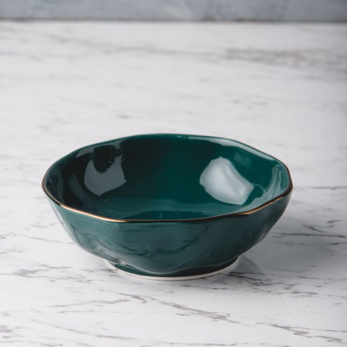 Sliver Tint Green Sauce Dish 4" 3