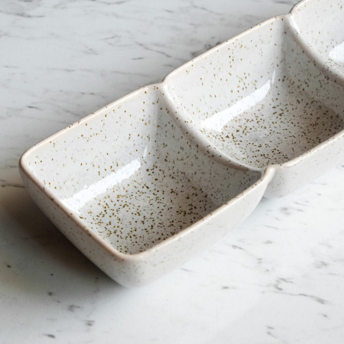 Revere Gray Split Platter 3-Sides 15" 3