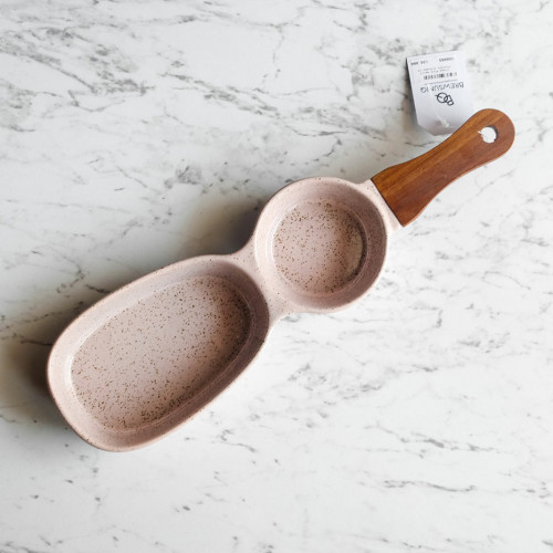 Crepe Pink Split Platter 2-Sides 14"