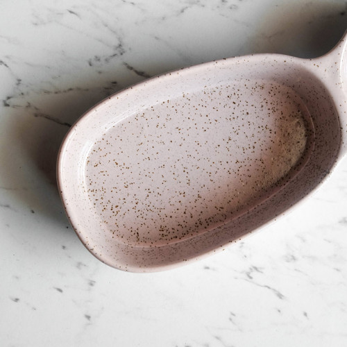 Crepe Pink Split Platter 2-Sides 14" 3