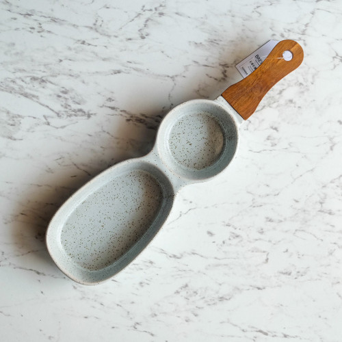Pastel Blue Split Platter 2-Sides 14"