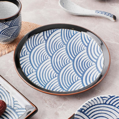 Seigaiha Sauce Dish 4.25" 3