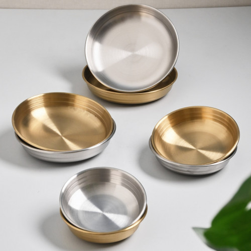 Korea Style Condiment Dish 10cm - Gold 6