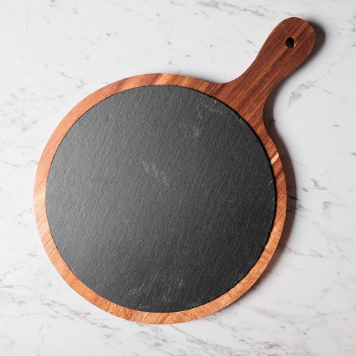 Stone and Wood Combination Platter Round 10"