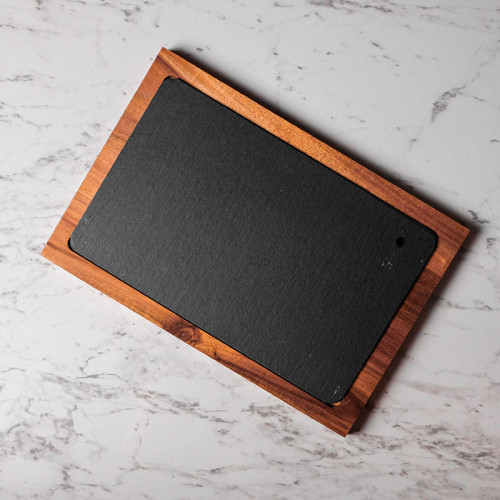 Stone and Wood Combination Long Tray 28 x 19cm