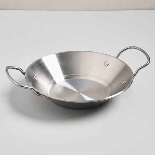 Korea Style Dry Pot Double Eared Handle 21cm - Silver