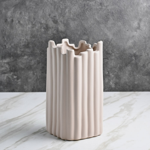Pewter Decorative Vase Small Beige