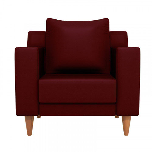 Brewsuniq Tablewares Trevelyan Single Seater Sofa Candy Brown Burgundy