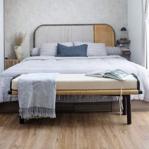 Jonquil Upholstered Bench - Rotan Brown