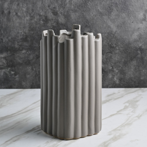 Pewter Decorative Vase Small Dark Gray